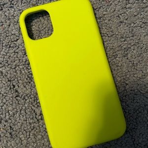 Fluorescent yellow silicone iPhone 11 case